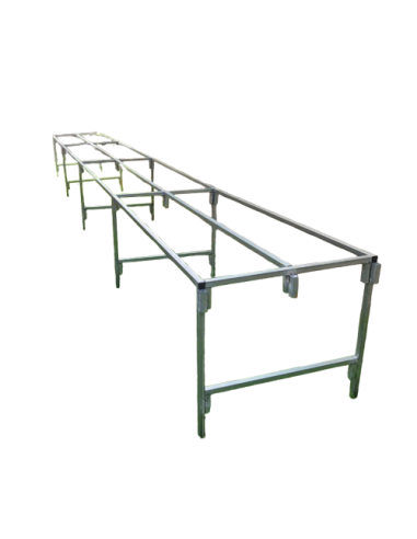Mesa 8x1m reforzada por arriba