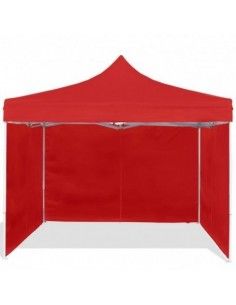 Pack de 3 laterales para carpas de 2x2. Rojo.